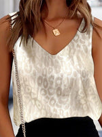Gold V-Neck Sleeveless Top