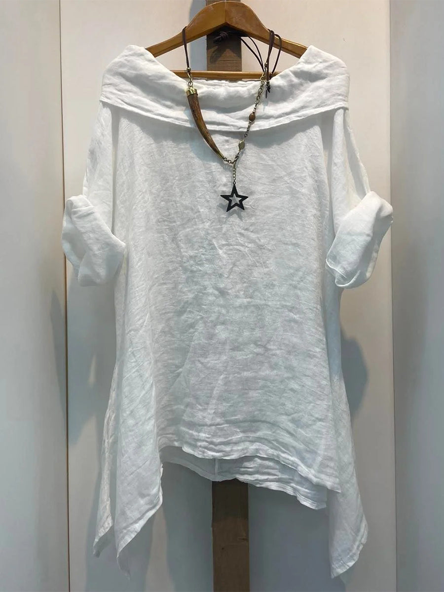 Haut uni grande taille à une épaule