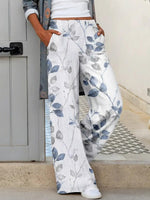 Lässige weiße Hose mit Seitentaschen