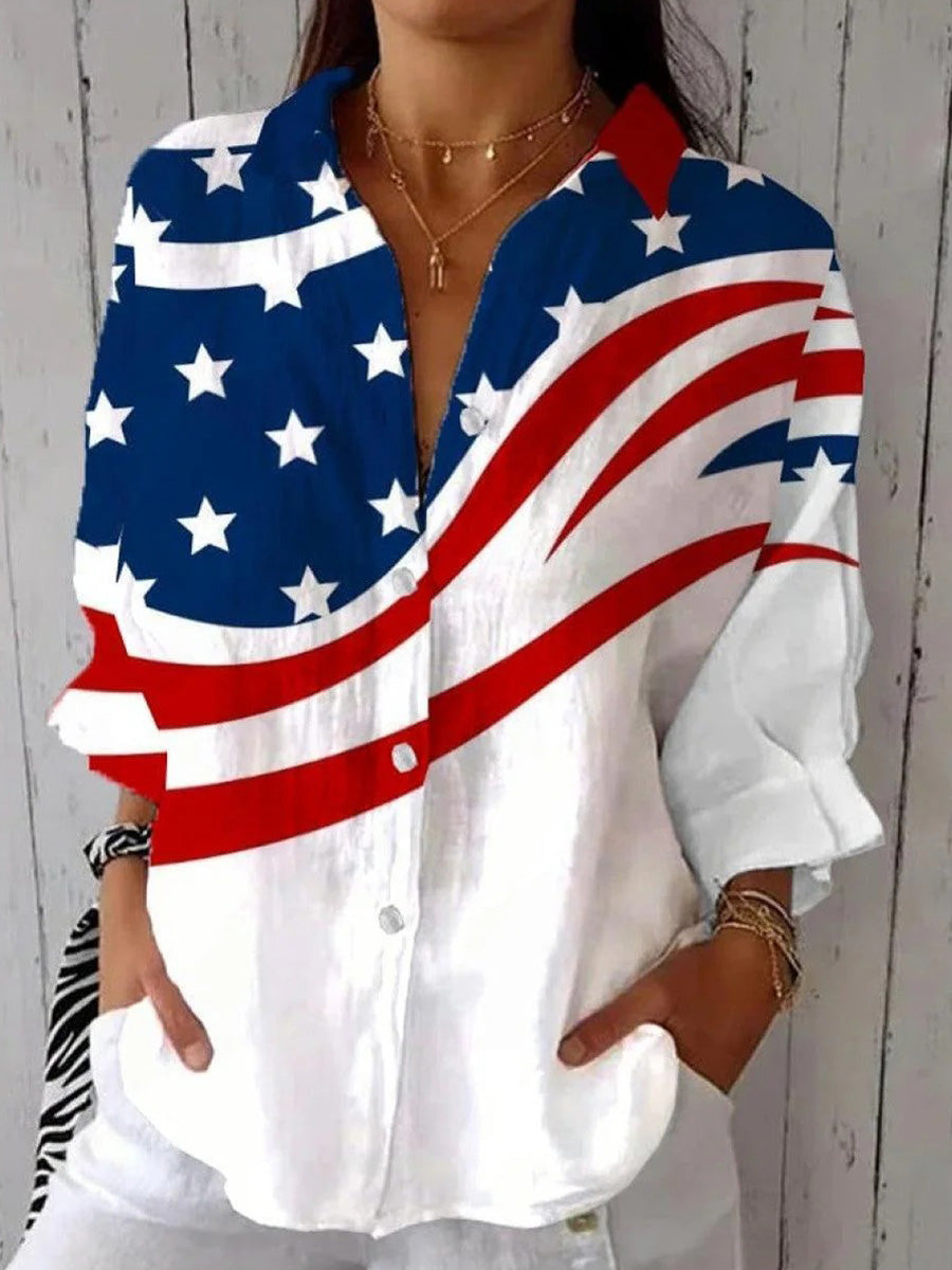 Chemise tendance à col et manches longues