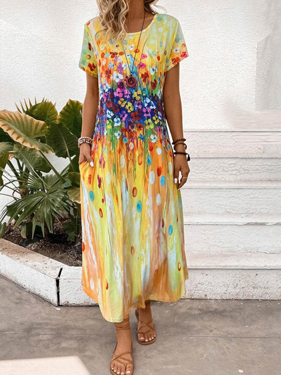 Robe bohème colorée d'été