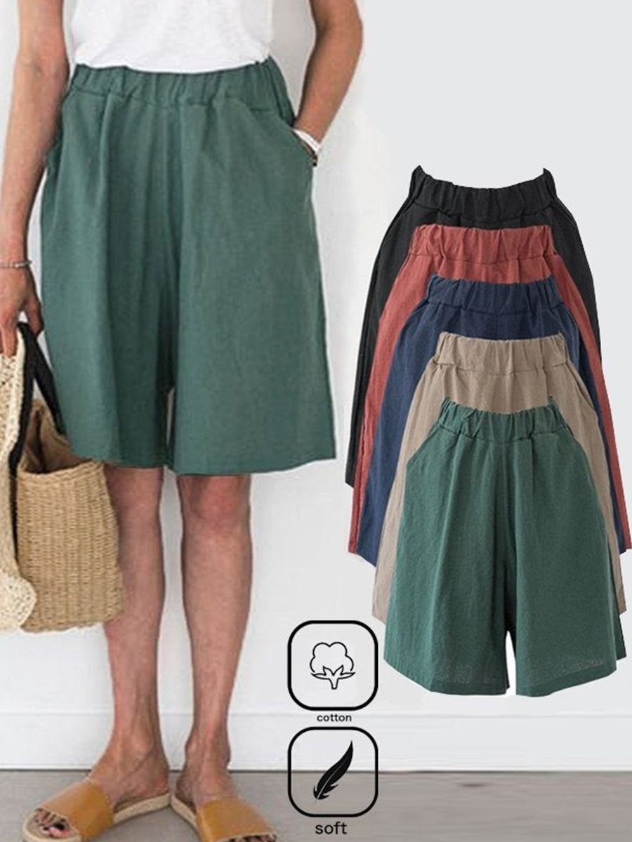 Lässige, gerade geschnittene Baumwollhose