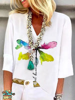 Schickes Top mit Tiermuster und 3/4-Ärmeln