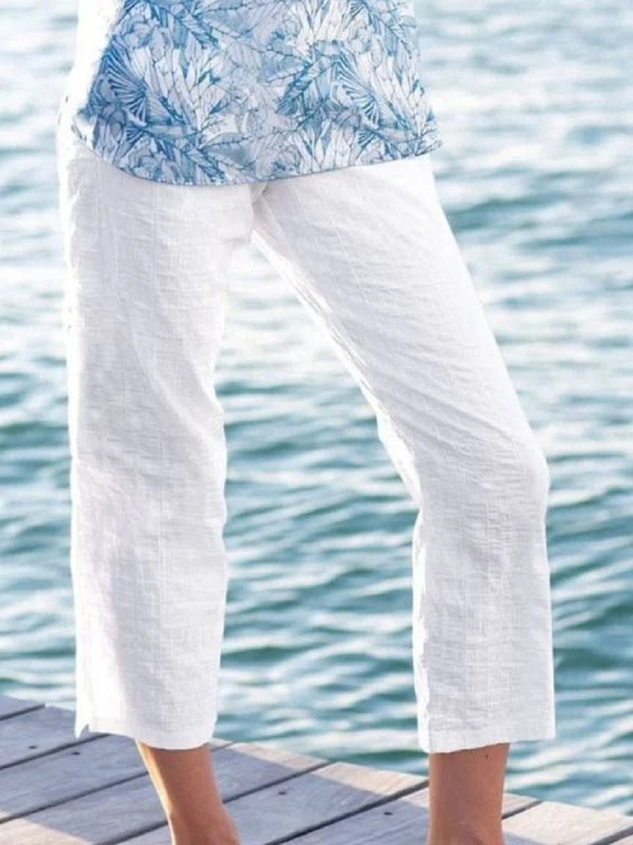 Pantalon blanc décontracté et confortable
