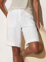 Women’s Casual White Bermuda Shorts