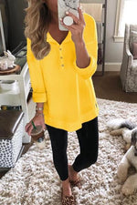 Women’s Button Front Long Sleeve Casual Top