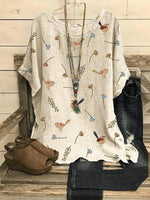 Aprikosenfarbenes Kurzarm-Top mit Rundhalsausschnitt