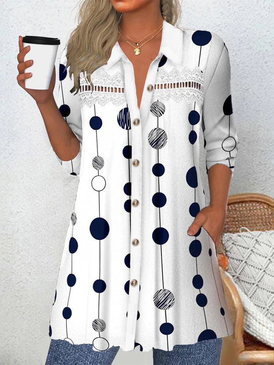 Chemise à manches courtes à col unique