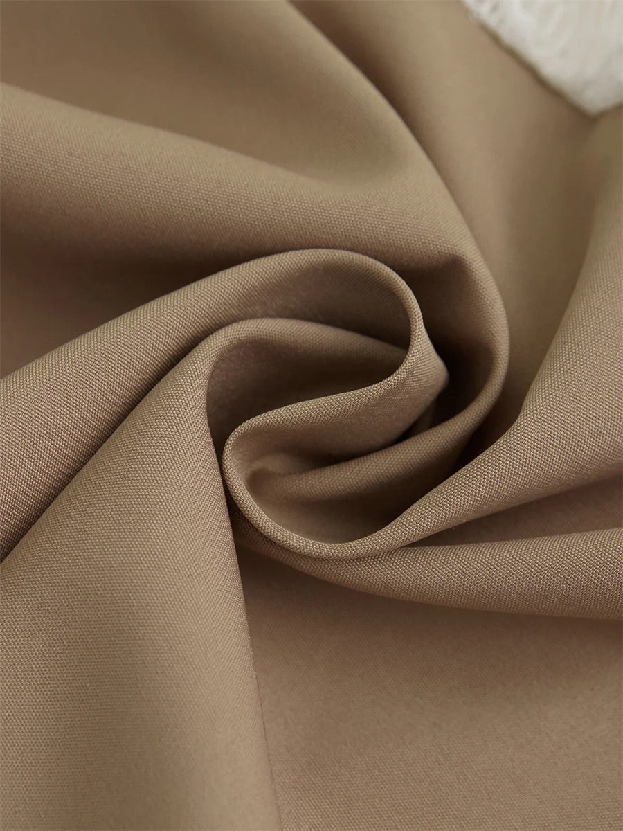 Women’s Sleeveless Lace Layered Ruffle Hem Casual Dress