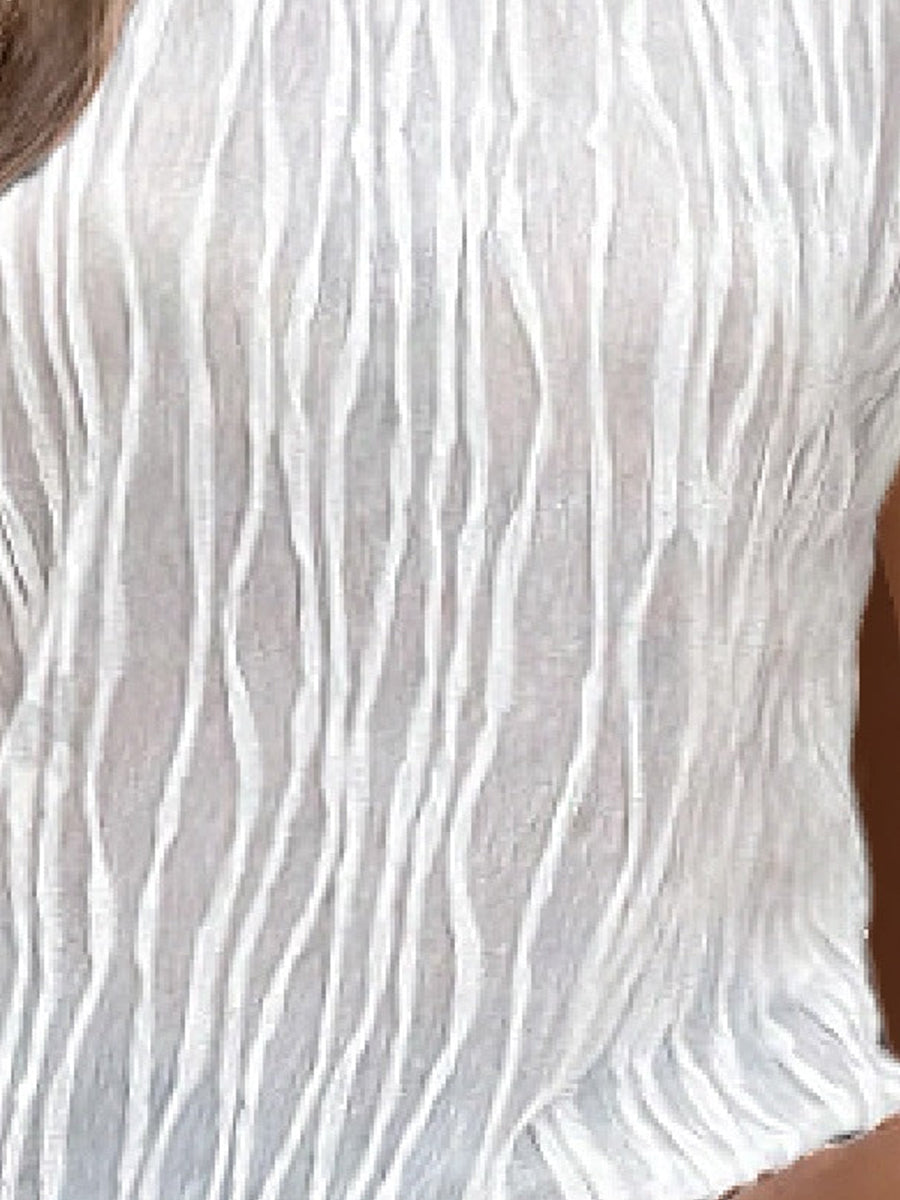 Einfaches, einfarbiges Kurzarm-T-Shirt mit Rundhalsausschnitt