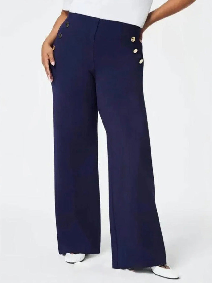 Distinctive Dark Blue Plain Pants