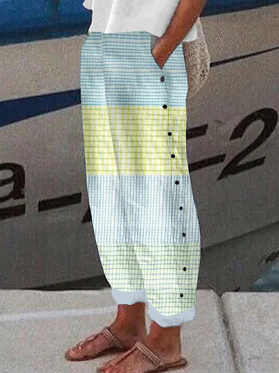 Lässige blaue Hose mit Seitentaschen