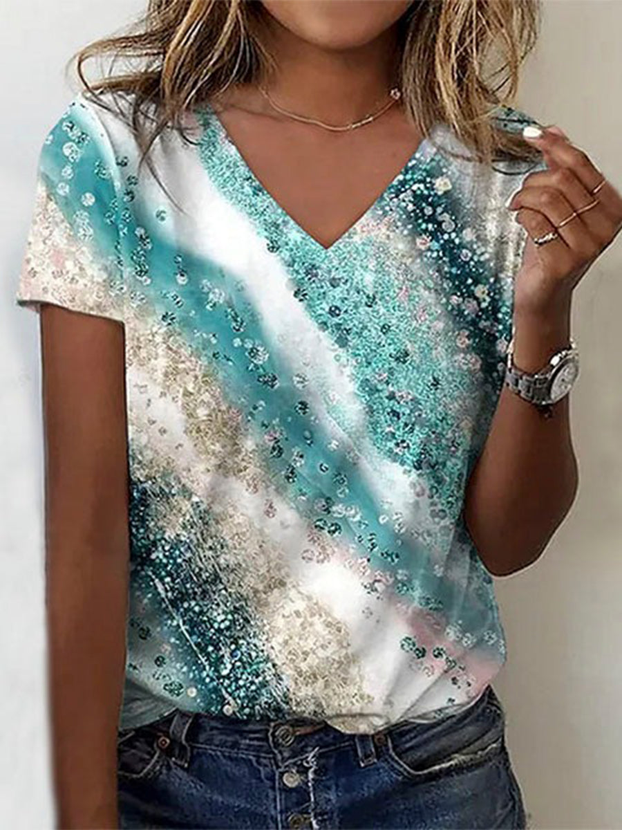 T-shirt à imprimé dégradé vif