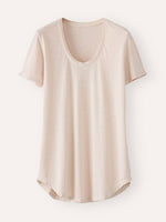 Chemisier décontracté uni à col rond