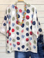 Modernes Top mit Rundhalsausschnitt und 3/4-Ärmeln