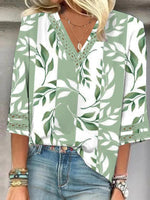 Fresh 3/4 Sleeve V-Neck Top