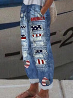 Pantalon bleu à poches latérales Temperament