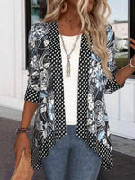 Lässige schwarze Langarm-Oberbekleidung