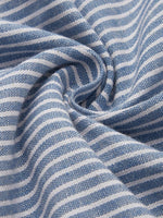 Kurzarm-Bluse mit Streifenmuster, lockerer Passform