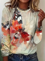 Haut à col rond et manches longues