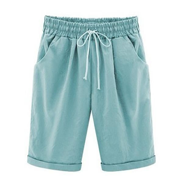 Women’s Casual Loose-Fit Cotton Summer Shorts with Pockets