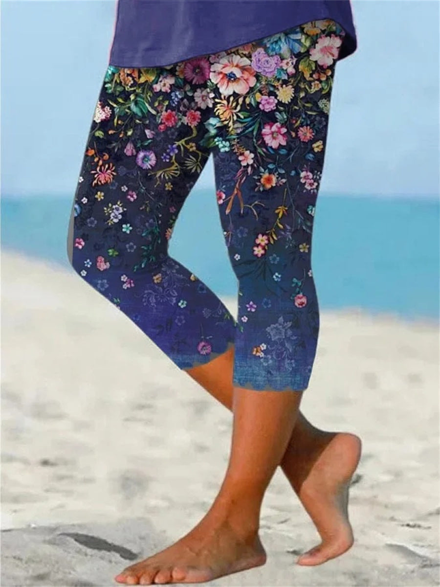 Leggings à imprimé floral pour femmes