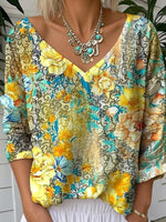 Attraktives Langarmshirt mit V-Ausschnitt