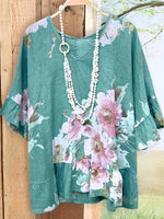 Fresh Green Short Sleeve Top