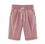 Women’s Casual Loose-Fit Cotton Summer Shorts with Pockets