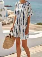 Distinctive Short Sleeve Two Piece Set