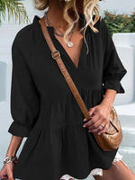 Simple Plain 3/4 Sleeve Top