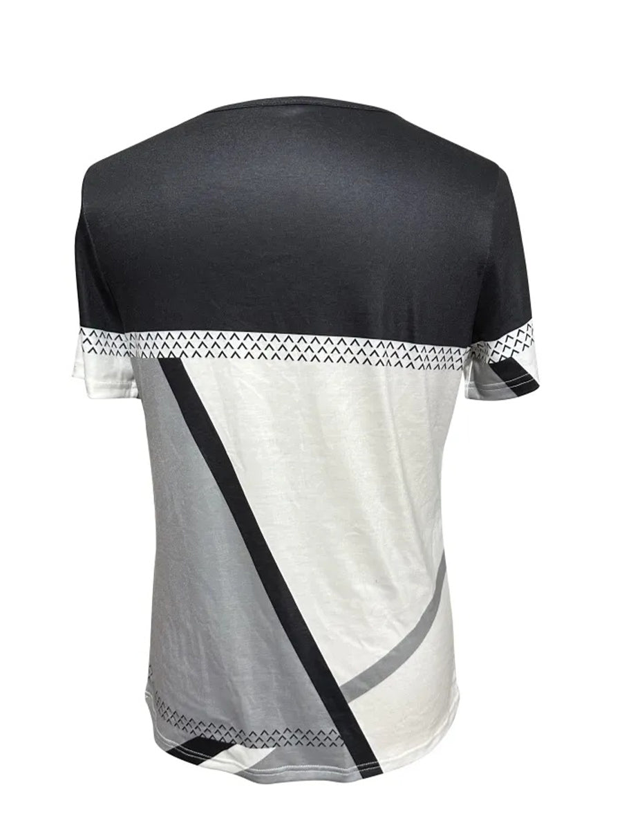 T-shirt tendance à blocs de couleurs pour femmes