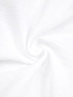 Chemisier blanc confortable à col rond et manches 3/4