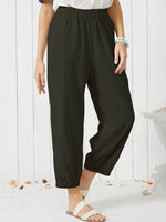 Pantalon décontracté en pur lin