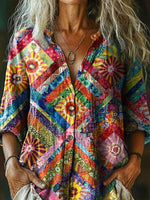 Besonderes mehrfarbiges Langarmshirt