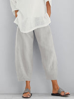Women’s Loose Cotton Cropped Pants