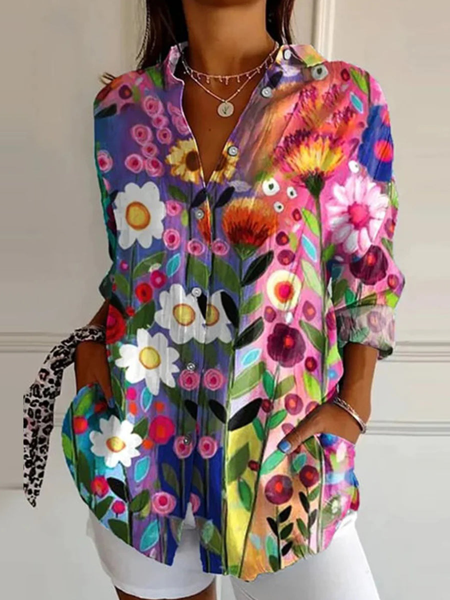 Floral Print Long Sleeve Shirt