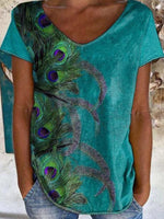 Haut spécial bleu à manches courtes