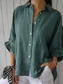 Women’s Cotton Half Sleeve Button Down Shirt