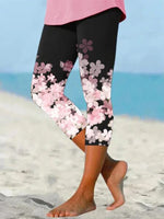 Multi Color Casual Floral Printed Legggings