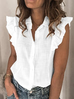 Damenhemd mit einfarbigem Revers