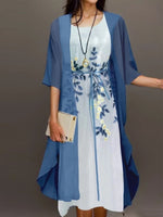 Elegant Lace Chiffon Two-Piece Dress Set