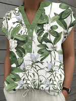 Schickes Kurzarm-Top mit V-Ausschnitt