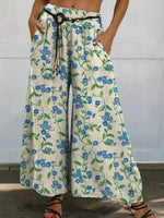 Floral Printed Casual Wide-leg Pants