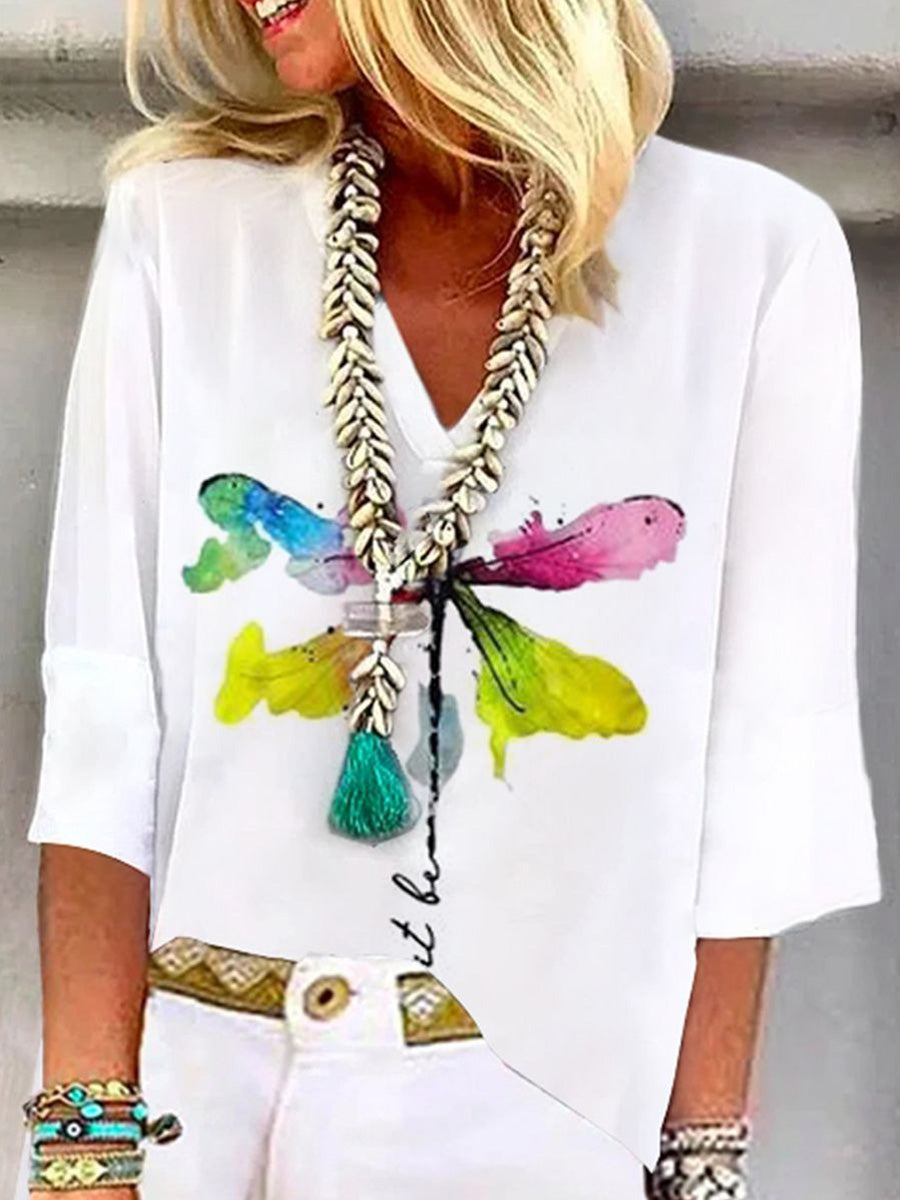 Schickes Top mit Tiermuster und 3/4-Ärmeln