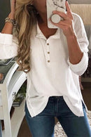 Women’s Button Front Long Sleeve Casual Top