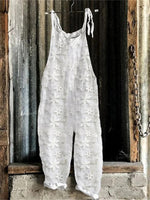 Lässige, lockere, einfarbige Jumpsuits mit Blumenmuster