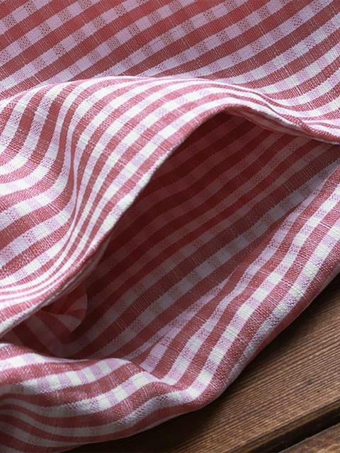 Kurzärmeliges, kariertes, zweiteiliges Sommer-Maxikleid mit Rundhalsausschnitt und kurzen Ärmeln