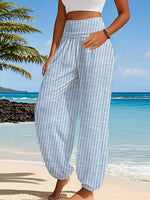 Pantalon à rayures bleues unique