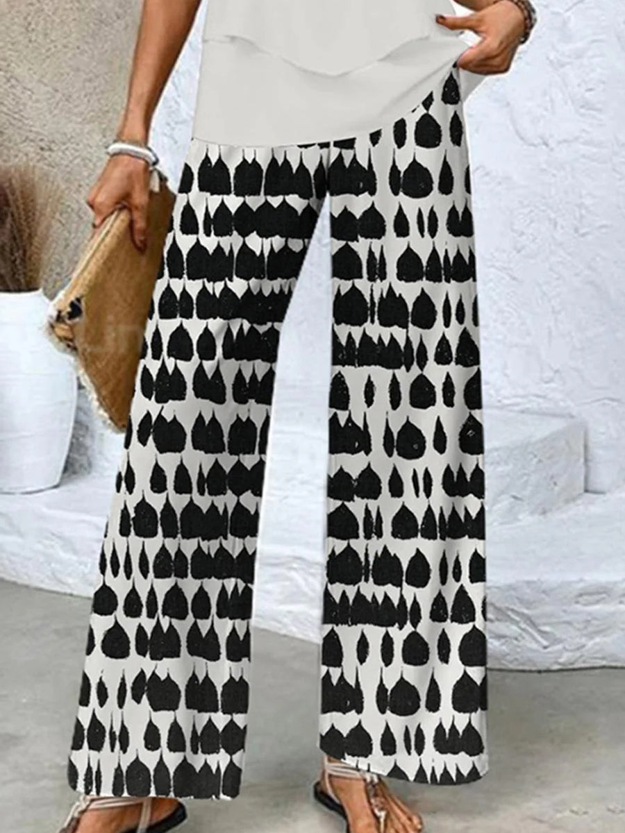 Graue Freizeithose mit elastischem Bund